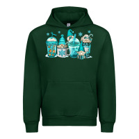 Forest Green winter christmas gnomes coffee cups Urban Hoodie - Jasminsmagicworld