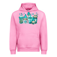 Fuchsia Pink winter christmas gnomes coffee cups Urban Hoodie - Jasminsmagicworld