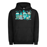 Pigment Black winter christmas gnomes coffee cups Urban Hoodie - Jasminsmagicworld