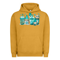 Pigment Peanut Butter winter christmas gnomes coffee cups Urban Hoodie - Jasminsmagicworld