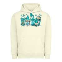 Pigment Pistachio winter christmas gnomes coffee cups Urban Hoodie - Jasminsmagicworld