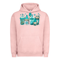 Pigment Salmon winter christmas gnomes coffee cups Urban Hoodie - Jasminsmagicworld