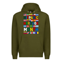Army Green hispanic haritage month flags Premium Hoodie - BundleAndBundleShop