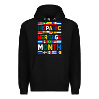 Black hispanic haritage month flags Premium Hoodie - BundleAndBundleShop