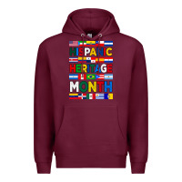 Burgundy hispanic haritage month flags Premium Hoodie - BundleAndBundleShop
