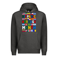 Charcoal Heather hispanic haritage month flags Premium Hoodie - BundleAndBundleShop
