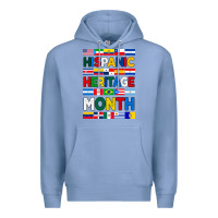 Colony Blue hispanic haritage month flags Premium Hoodie - BundleAndBundleShop