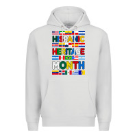 Dove Grey hispanic haritage month flags Premium Hoodie - BundleAndBundleShop
