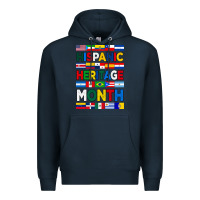 Navy hispanic haritage month flags Premium Hoodie - BundleAndBundleShop