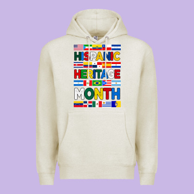 Hispanic Haritage Month Flags Premium Hoodie Designed By Bundleandbundleshop