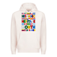 Pale Pink hispanic haritage month flags Premium Hoodie - BundleAndBundleShop