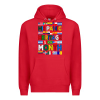 Red hispanic haritage month flags Premium Hoodie - BundleAndBundleShop