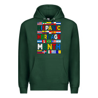 Sports Green hispanic haritage month flags Premium Hoodie - BundleAndBundleShop