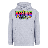 Heather Grey pride vibes Heavyweight Hoodie - Zillion Design Studio
