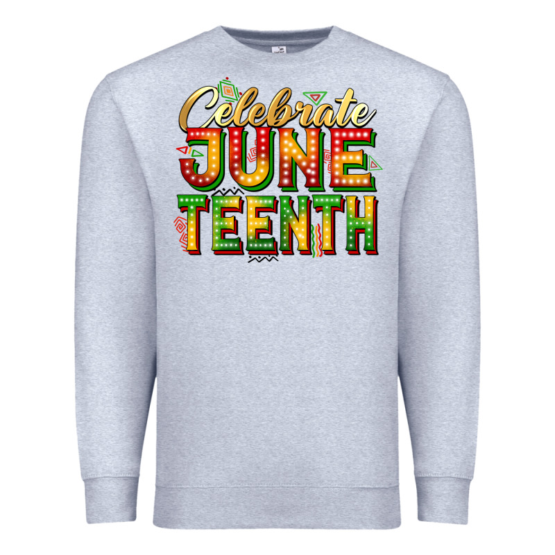 Celebrate Juneteenth Premium Sweatshirt by Zillion Design Studio | Teevron