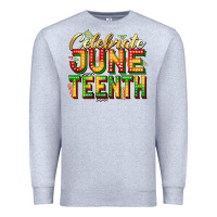 Heather Grey Celebrate juneteenth Premium Sweatshirt - Zillion Design Studio