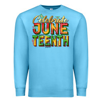 Ocean Blue Celebrate juneteenth Premium Sweatshirt - Zillion Design Studio