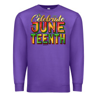 Purple Celebrate juneteenth Premium Sweatshirt - Zillion Design Studio