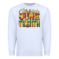White Celebrate juneteenth Premium Sweatshirt - Zillion Design Studio