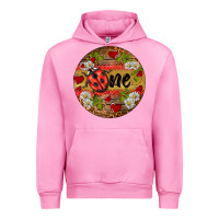 Fuchsia Pink ladybug one ornament Urban Hoodie - BarkalooDesign