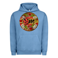 Pigment Pebble Blue ladybug one ornament Urban Hoodie - BarkalooDesign