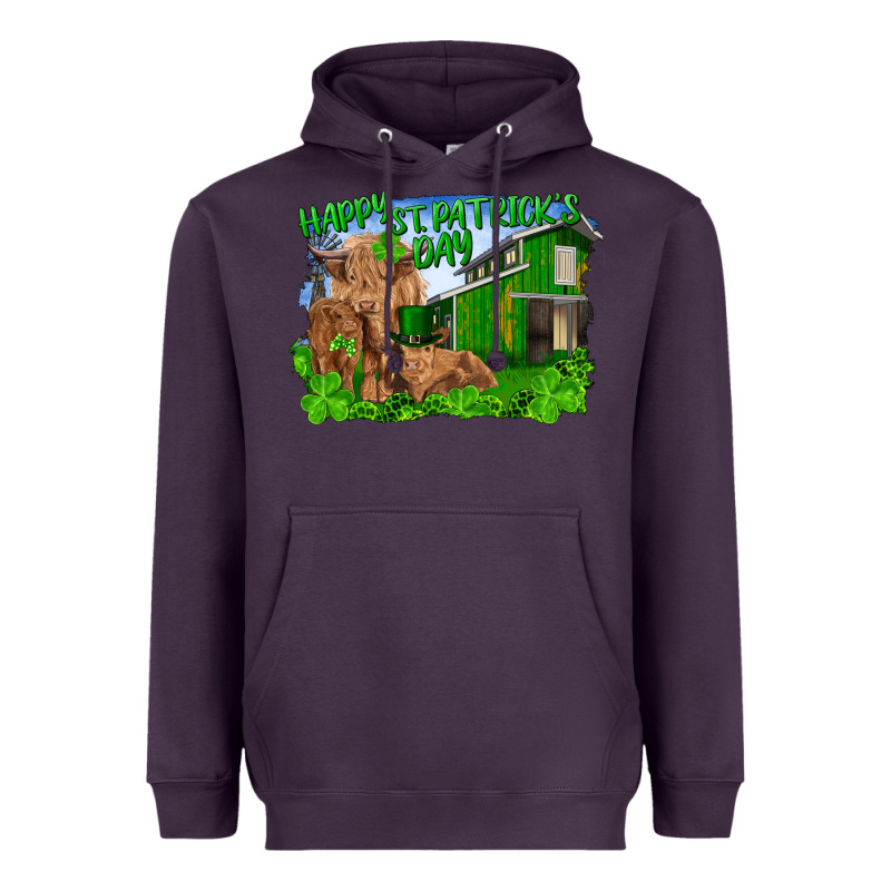 Happy St. Patrick's Day Cattle And Calfs Heavyweight Hoodie by RanaPortraitStore | Teevron