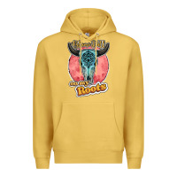 Blame It All On My Roots Bull Skull Black Premium Hoodie | Teevron