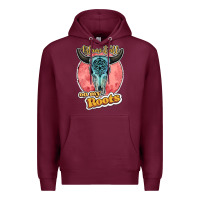 Burgundy blame it all on my roots bull skull black Premium Hoodie - JahusDesignShop