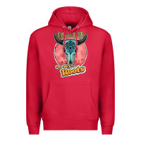 Cardinal blame it all on my roots bull skull black Premium Hoodie - JahusDesignShop