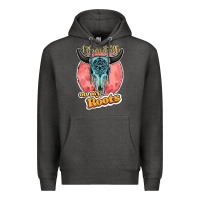 Charcoal Heather blame it all on my roots bull skull black Premium Hoodie - JahusDesignShop