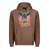 Chestnut blame it all on my roots bull skull black Premium Hoodie - JahusDesignShop