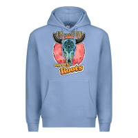 Colony Blue blame it all on my roots bull skull black Premium Hoodie - JahusDesignShop