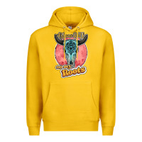 Lemon blame it all on my roots bull skull black Premium Hoodie - JahusDesignShop