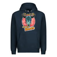 Navy blame it all on my roots bull skull black Premium Hoodie - JahusDesignShop