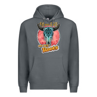 Rock blame it all on my roots bull skull black Premium Hoodie - JahusDesignShop