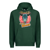 Sports Green blame it all on my roots bull skull black Premium Hoodie - JahusDesignShop