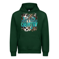 Forest Green born  raised country Urban Hoodie - NancyCooperArtShop