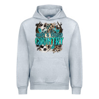Heather Grey born  raised country Urban Hoodie - NancyCooperArtShop