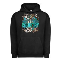 Pigment Black born  raised country Urban Hoodie - NancyCooperArtShop