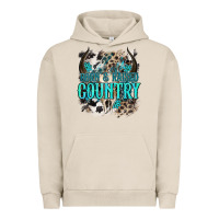 Pigment French Oak born  raised country Urban Hoodie - NancyCooperArtShop