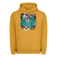 Pigment Peanut Butter born  raised country Urban Hoodie - NancyCooperArtShop