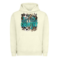 Pigment Pistachio born  raised country Urban Hoodie - NancyCooperArtShop