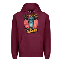 Burgundy blame it all on my roots white Premium Hoodie - JahusDesignShop