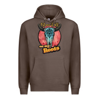 Coffee blame it all on my roots white Premium Hoodie - JahusDesignShop