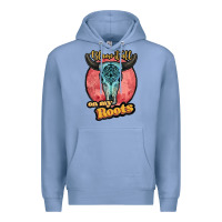 Colony Blue blame it all on my roots white Premium Hoodie - JahusDesignShop
