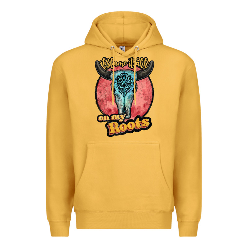 Blame It All On My Roots White Premium Hoodie by JahusDesignShop | Teevron