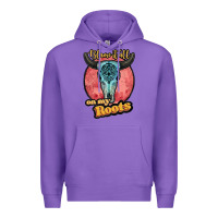 Purple blame it all on my roots white Premium Hoodie - JahusDesignShop