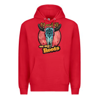 Red blame it all on my roots white Premium Hoodie - JahusDesignShop