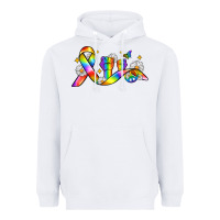 White pride ribbon Heavyweight Hoodie - Zillion Design Studio