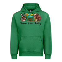 Emerald peace love turkey Urban Hoodie - LillyAllenDesigns